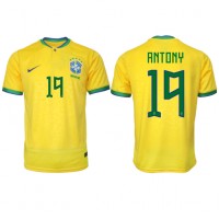 Fotbalové Dres Brazílie Antony #19 Domácí MS 2022 Krátký Rukáv